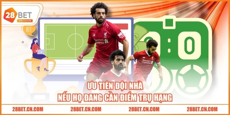 Kèo Châu Âu 28BET | 3 Trường Hợp Vào Tiền Dễ Thắng Lớn Ưu tiên đội nhà nếu họ đang cần điểm trụ hạng